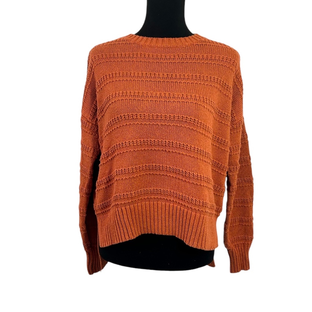 Oversized Orange Knit Sweater